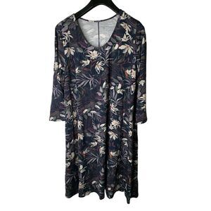 Garnet Hill Dress floral tencel women's size XL NEW NWT